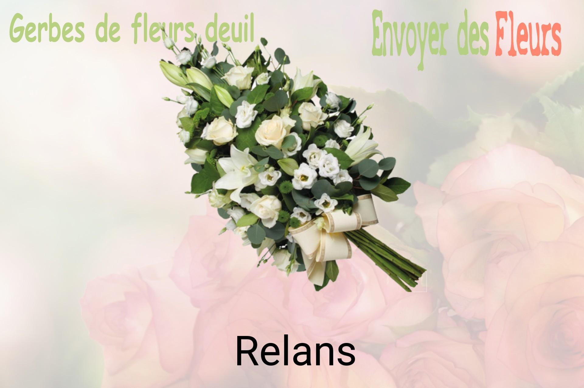 Gerbe de fleurs de deuil livrée à Relans